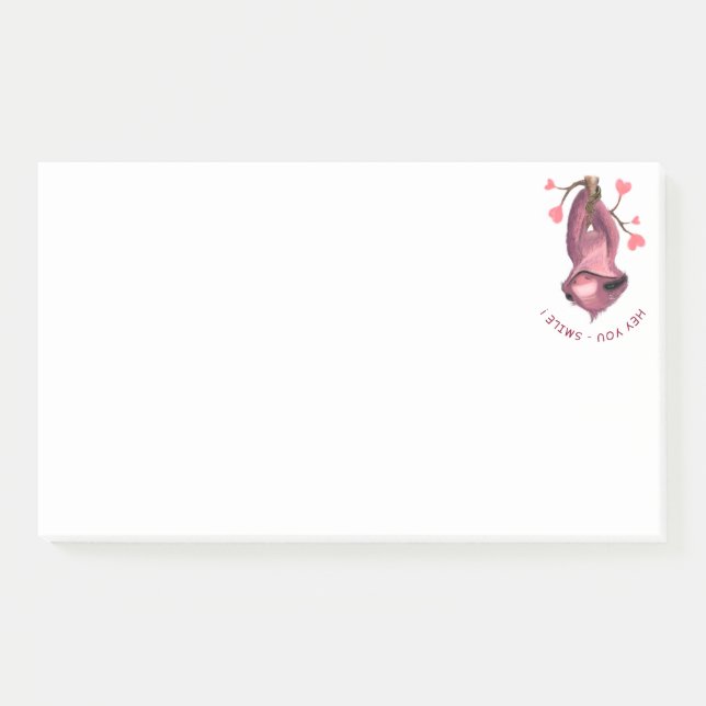 Funny Romantic Sloth Smile Post-it Notes (Front)