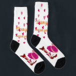 Funny Romantic Socks – "You Know I'm Yours" Love D<br><div class="desc">Step into love and laughter with these charming romantic socks! Featuring a playful “You Know I’m Yours” message surrounded by pink hearts, blooming roses, and stylish heart-shaped sunglasses. Perfect as a cute Valentine's Day gift, anniversary surprise, or just a sweet way to say "I’m thinking of you." Designed for comfort,...</div>