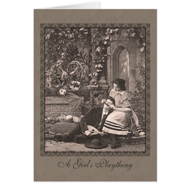 Funny Romantic Victorian Man with Moustache (Front)