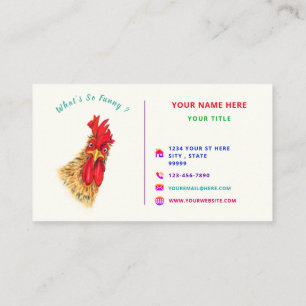 Funny Rooster Business Cards Design Your Own