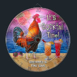 Funny Rooster Chicken Cocktail Tropical Beach Name<br><div class="desc">The chicken in this humourous design knows what time it is - it's time to drink, of course, because it's COCKtail time! This silly tropical art is perfect for anyone who loves the sea and chickens and margaritas and paradise and endless summer. It shows a rooster crowing with a couple...</div>