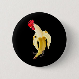 Funny Rooster Erel Chicken In Nana 6 Cm Round Badge