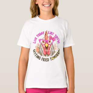 Funny Rooster Glasses Motivational Quote T-Shirt