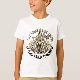 Funny Rooster Glasses Motivational Quote T-Shirt