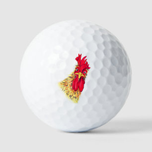 Funny Rooster Golf Balls