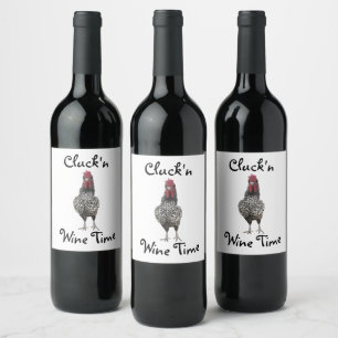 Funny Rooster Humourous Wine Label