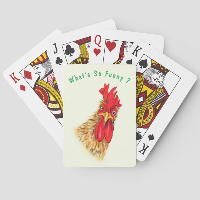 Funny Rooster Playing Cards (Back)