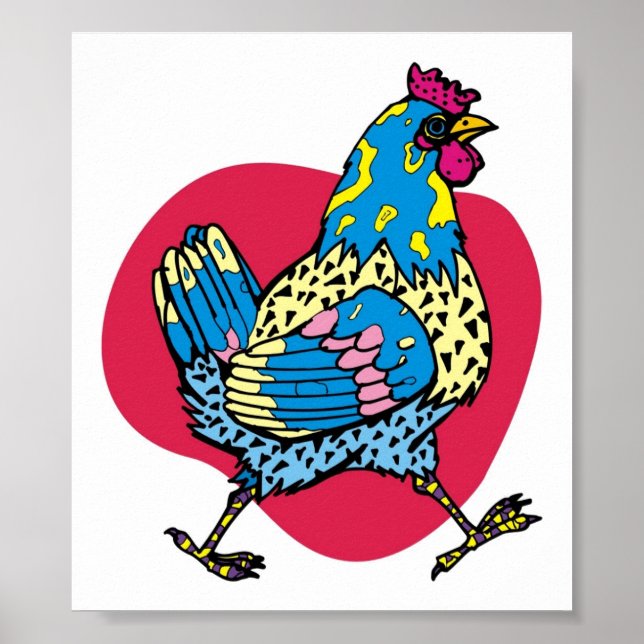 Funny Rooster Poster (Front)
