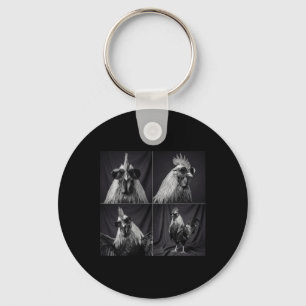 Funny Rooster Selfie Sarcastic Photobooth Chicken  Key Ring