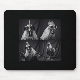 Funny Rooster Selfie Sarcastic Photobooth Chicken  Mouse Pad