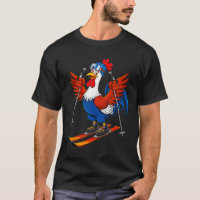 Funny Rooster Skiing Adventure Cartoon 