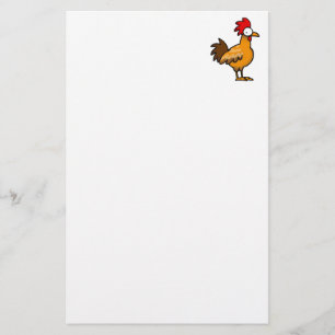Funny rooster stationery