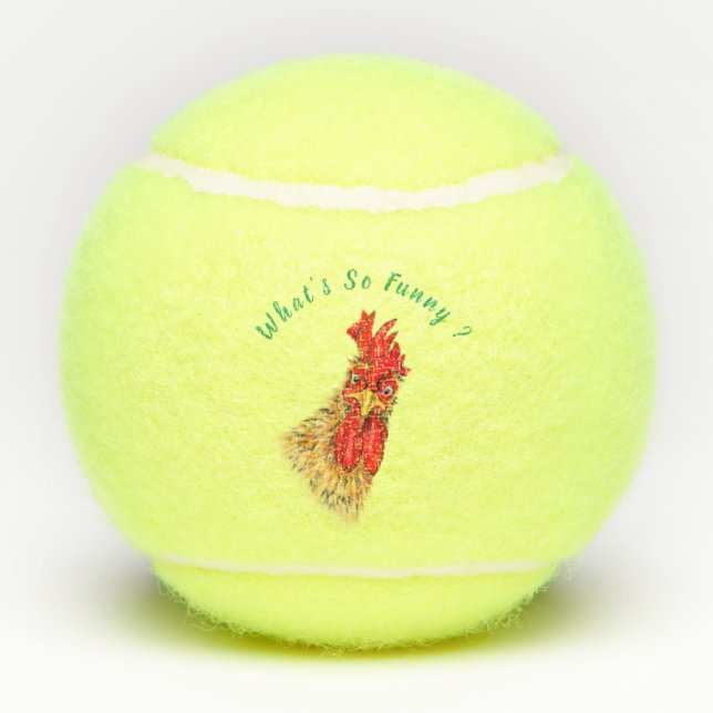 Funny Rooster Tennis Balls (Back)