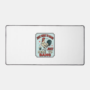 Funny Rooster Vintage Engraving Shirt Design (2)_1 Desk Mat