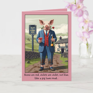 Funny Roses are Red Valentine Card