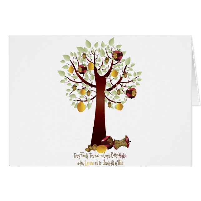 Funny Rotten Apple Family Tree (Front Horizontal)