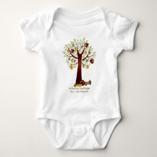 Funny Rotten Apple Family Tree Baby Bodysuit