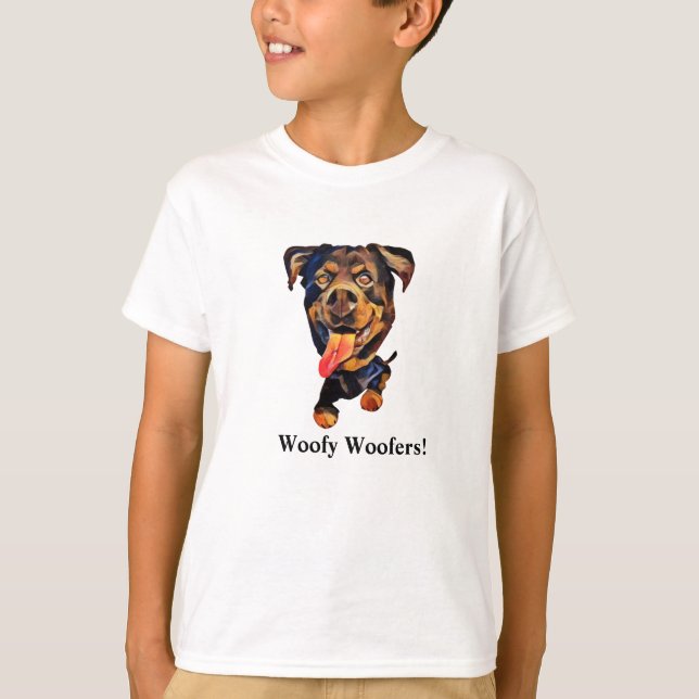 Funny Rottweiler Dog Boys T-Shirt (Front)