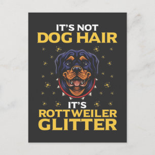 Funny Rottweiler Dog Hair Humour Postcard