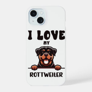 Funny Rottweiler Dog iPhone 15 Case