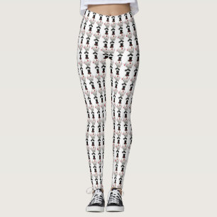 Funny Round Snowman, Festive Christmas Leggings