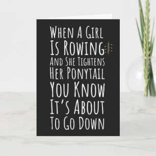 Funny Rowing Cards For Her Sports Crew Rower Humou