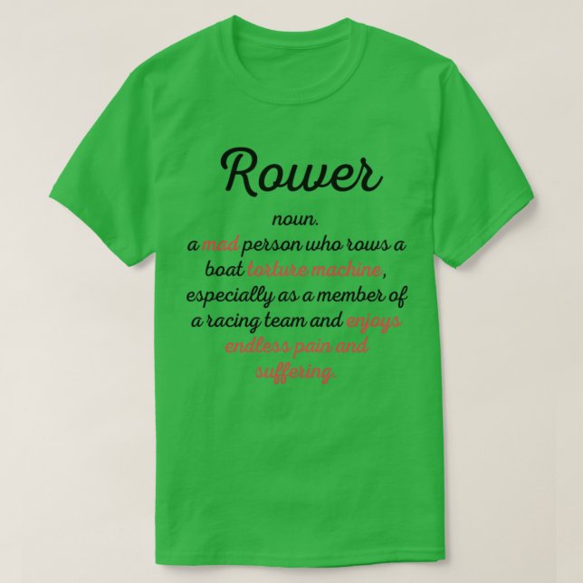 Funny Rowing definition Gift Idea 2 T-Shirt (Design Front)