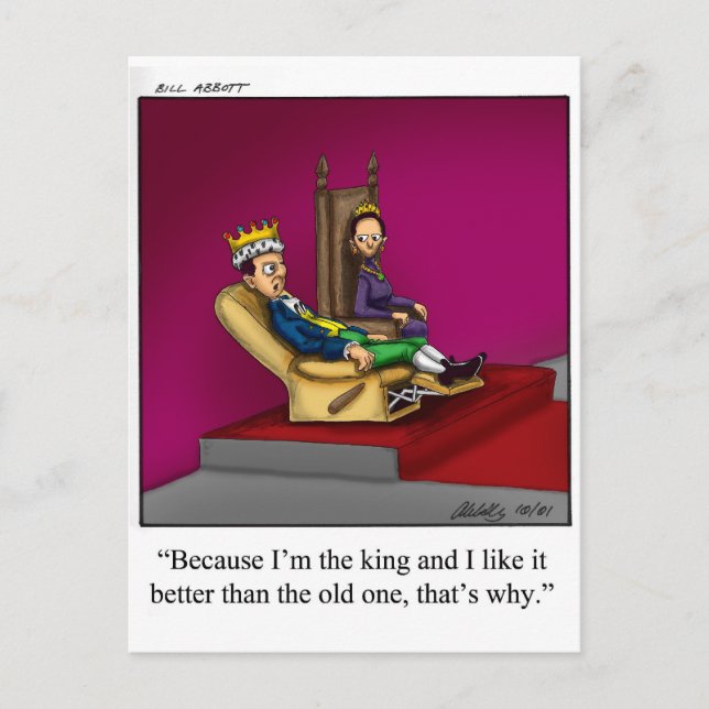 Funny Royal Family Cartoon Gift! Postcard (Front)