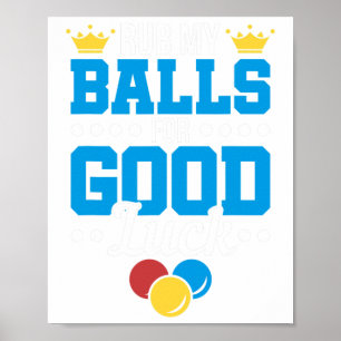 Funny Rub My For Good Luck Billiards Pool Player  Poster