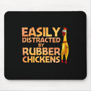 Funny Rubber Chicken Art For Men Women Giant Rubbe Mouse Pad