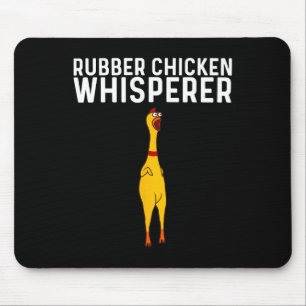 Funny Rubber Chicken Gift Men Women Rubber Chicken Mouse Pad