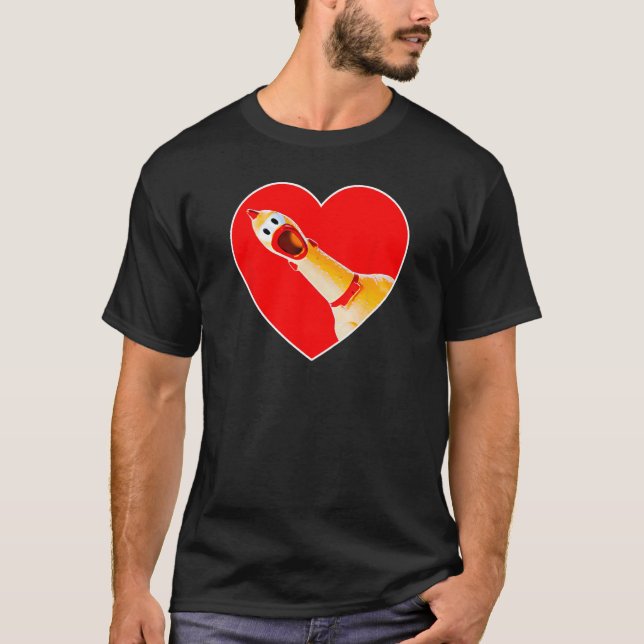 Funny Rubber Chicken Lover Practical Joke Gag Gift T-Shirt (Front)