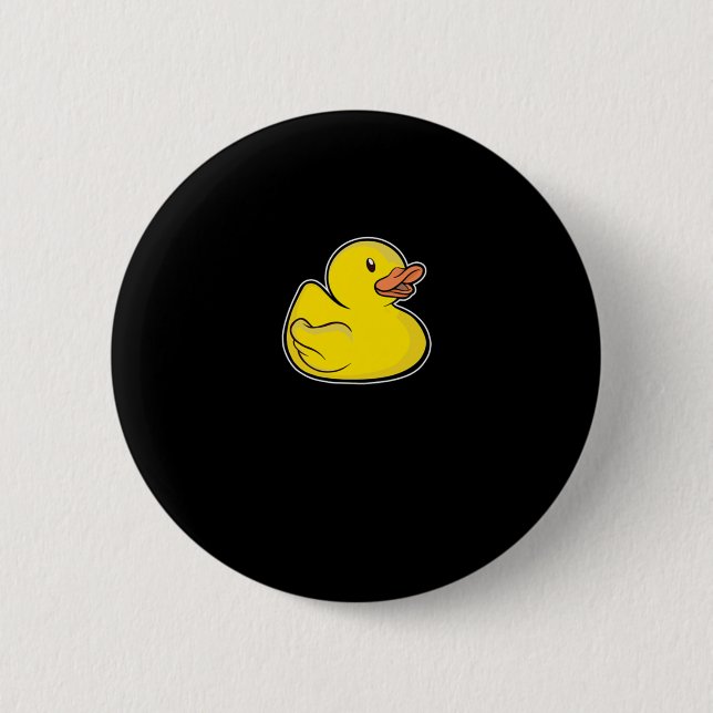 Funny Rubber Duck Debugging Programmer Gift PC Com 6 Cm Round Badge (Front)