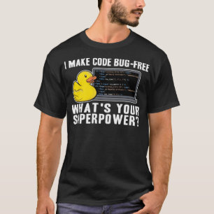 Funny Rubber Duck Debugging Superpower Coding labr T-Shirt
