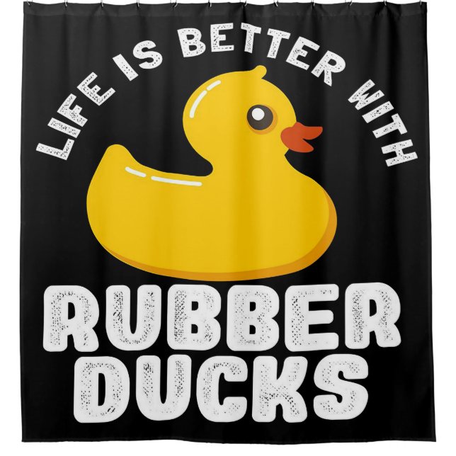 Funny rubber duck quote| Duck lover Fleece Blanket Shower Curtain (Front)