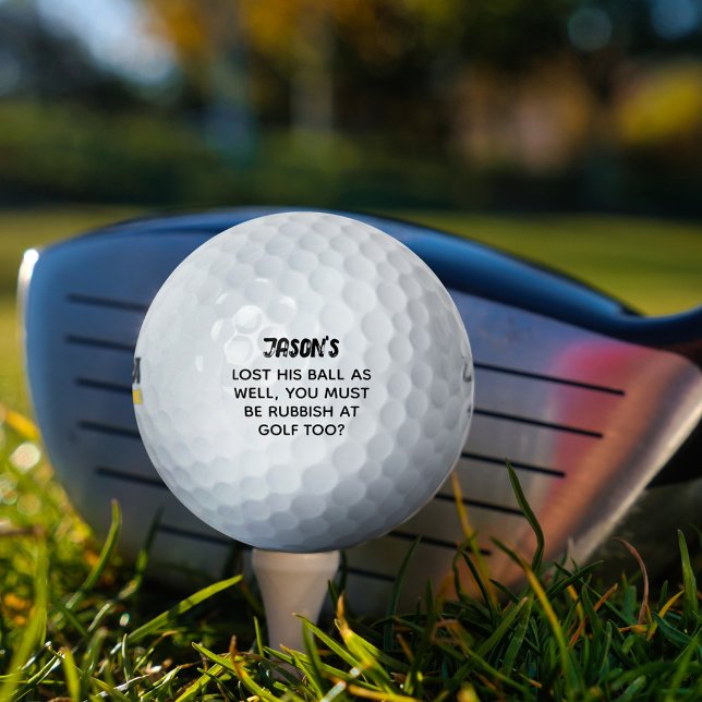 Funny Rubbish at Golf Personalised Golf Balls (Creator Uploaded)