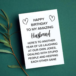 Funny Rude Birthday Card for Husband and Wife