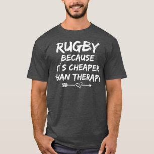 Funny rugby saying therapy rugby coach rugby   T-Shirt