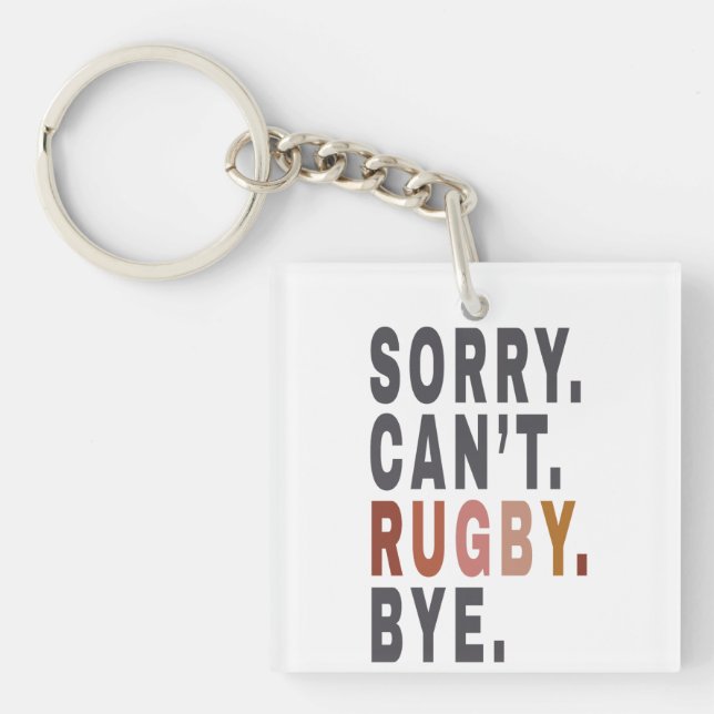 Funny Rugby Weekender ,for Rugby Mum,Gift Idea for Key Ring (Front)