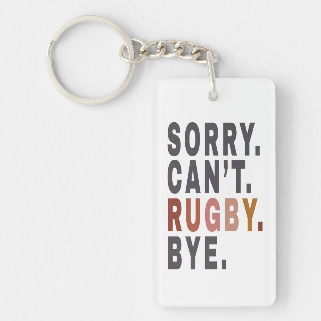 Funny Rugby Weekender ,for Rugby Mum,Gift Idea for Key Ring (Front)