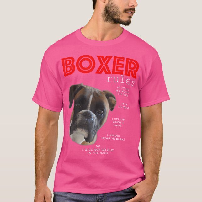 Funny Rules For The Owner Of A Boxer T-Shirt (Front)