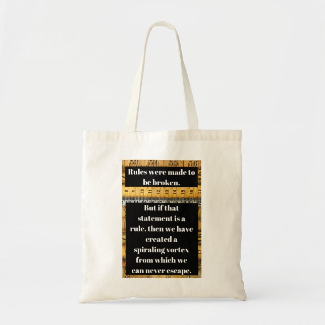 Funny Rules Tote Bag (Front)