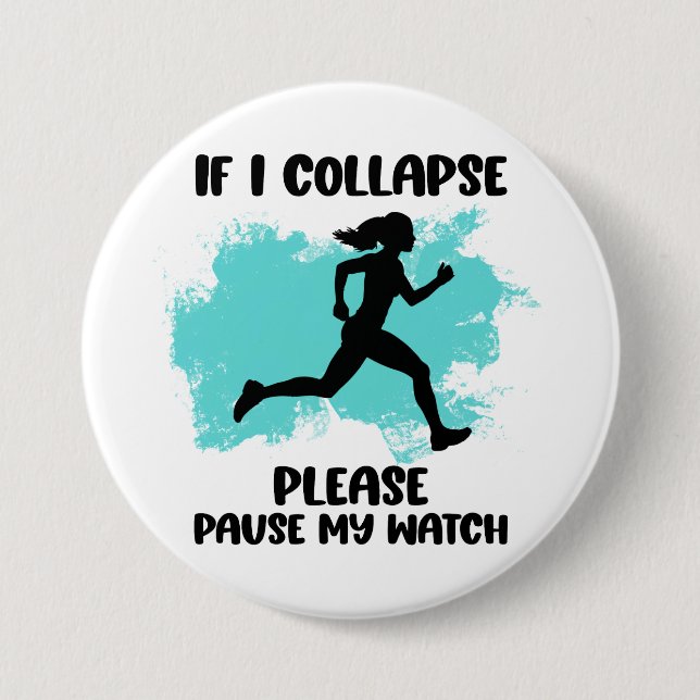 Funny Runner’s Life Quote 7.5 Cm Round Badge (Front)
