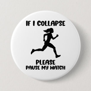 Funny Runner’s Life Quote 7.5 Cm Round Badge
