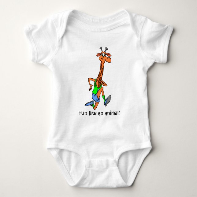 Funny running baby bodysuit (Front)