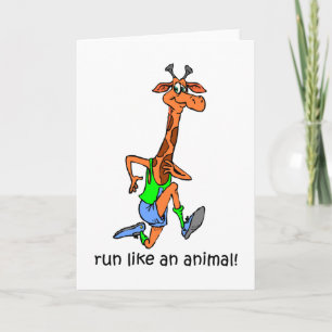 Funny running card