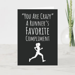 Funny Running Cards Runner Race Marathon Jogging