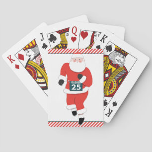 Funny Running Christmas Playing Cards