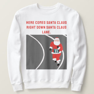 Funny Running Christmas T-Shirt Sweatshirt
