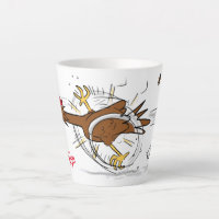 Funny running cool chicken cartoon illustration